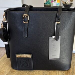 7th & Swag Black Wine Tote